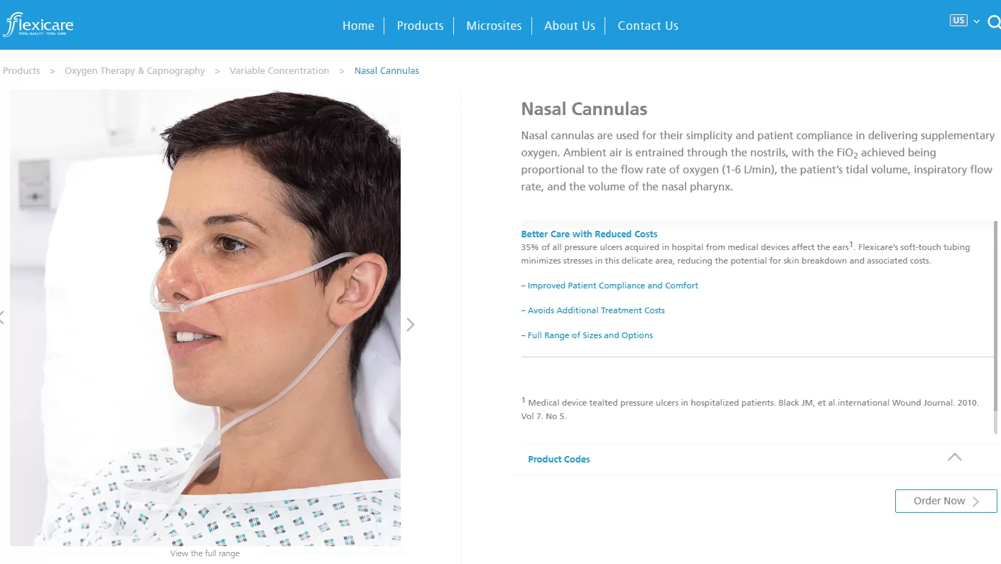 Flexicare nasal cannula